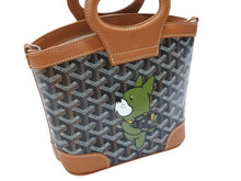 画像をギャラリービューアに読み込む, 未使用 GOYARD ゴヤール 韓国限定 ハンドバッグ ベルーガミニ ブラウン ブラック PVC レザー 35114566 4b007705 