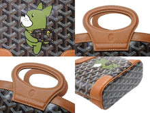 画像をギャラリービューアに読み込む, 未使用 GOYARD ゴヤール 韓国限定 ハンドバッグ ベルーガミニ ブラウン ブラック PVC レザー 35114566 4b007705 