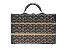 Load image into Gallery viewer, 新品同様 GOYARD ゴヤール パラスMM トランクバッグ 定価1,012,000円 ブラック PVC レザー ハンドバッグ 中古 4b007706