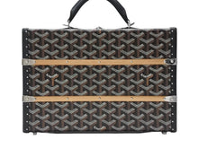 Load image into Gallery viewer, 新品同様 GOYARD ゴヤール パラスMM トランクバッグ 定価1,012,000円 ブラック PVC レザー ハンドバッグ 中古 4b007706
