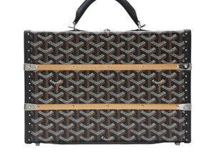 新品同様 GOYARD ゴヤール パラスMM トランクバッグ 定価1,012,000円 ブラック PVC レザー ハンドバッグ 中古 4b007706