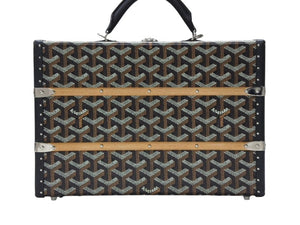 新品同様 GOYARD ゴヤール パラスMM トランクバッグ 定価1,012,000円 ブラック PVC レザー ハンドバッグ 中古 4b007706