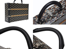 Load image into Gallery viewer, 新品同様 GOYARD ゴヤール パラスMM トランクバッグ 定価1,012,000円 ブラック PVC レザー ハンドバッグ 中古 4b007706