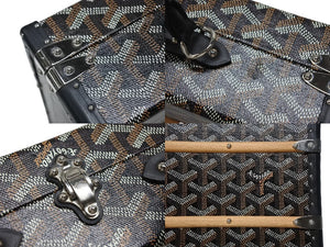 新品同様 GOYARD ゴヤール パラスMM トランクバッグ 定価1,012,000円 ブラック PVC レザー ハンドバッグ 中古 4b007706