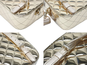 未使用 CHANEL シャネル マトラッセ パテントレザー チェーンリュック ゴールド ランダムプレート AS4649 ゴールド金具 中古 4b007708