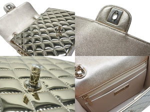 未使用 CHANEL シャネル マトラッセ パテントレザー チェーンリュック ゴールド ランダムプレート AS4649 ゴールド金具 中古 4b007708