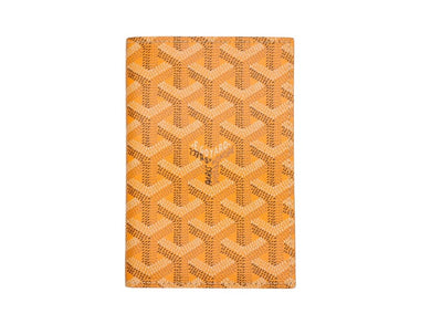 極美品 GOYARD ゴヤール Grenelle グルネル パスポートケース カードケース PVCコーティングキャンバス イエロー 中古 4b007709
