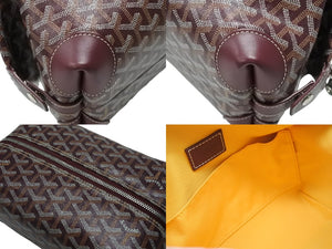 新品同様 GOYARD ゴヤール BOWLIN25 ボウリング25トイレタリーバッグ ポーチ クラッチバッグ セカンドバッグ レッド 中古 4b007710