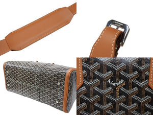 Excellent condition GOYARD Croisjour 45 Boston/Travel Bag in Brown PVC Leather with Silver Hardware, Pre-owned, Item Number 4b007711 