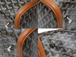 Excellent condition GOYARD Croisjour 45 Boston/Travel Bag in Brown PVC Leather with Silver Hardware, Pre-owned, Item Number 4b007711 