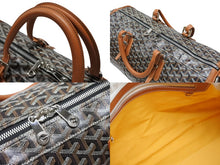 Load image into Gallery viewer, Excellent condition GOYARD Croisjour 45 Boston/Travel Bag in Brown PVC Leather with Silver Hardware, Pre-owned, Item Number 4b007711 