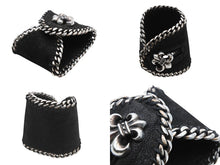 Load image into Gallery viewer, CHROME HEARTS クロムハーツ レザー ブレスレット バングル BSフレア 希少 シルバー925 2005刻印 72.0g 美品 中古 4b007714