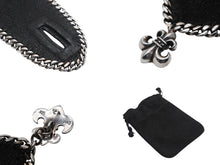 Load image into Gallery viewer, CHROME HEARTS クロムハーツ レザー ブレスレット バングル BSフレア 希少 シルバー925 2005刻印 72.0g 美品 中古 4b007714
