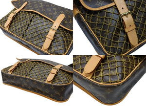 新品同様 LOUIS VUITTON ルイヴィトン ショルダーバッグ コンゴMM M40116 モノグラム PVC レザー ブラウン ゴールド 金具 中古 4b007715