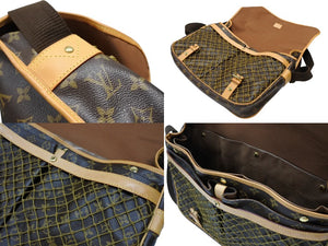 新品同様 LOUIS VUITTON ルイヴィトン ショルダーバッグ コンゴMM M40116 モノグラム PVC レザー ブラウン ゴールド 金具 中古 4b007715