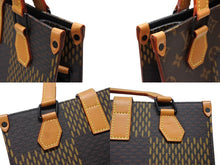 Load image into Gallery viewer, 極美品 LOUIS VUITTON ルイヴィトン NIGO LVスクエアード トートバッグ N40355 ブラウン PVC レザー ブラック金具 中古 4b007719