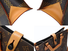 Load image into Gallery viewer, 極美品 LOUIS VUITTON ルイヴィトン NIGO LVスクエアード トートバッグ N40355 ブラウン PVC レザー ブラック金具 中古 4b007719