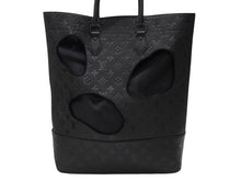 画像をギャラリービューアに読み込む, 新品同様 LOUIS VUITTON ルイヴィトン コムデギャルソン 川久保玲 トートバッグ M58661 ウィズホールズMM モノグラムアンプラント ブラック 中古4b007722