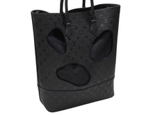 画像をギャラリービューアに読み込む, 新品同様 LOUIS VUITTON ルイヴィトン コムデギャルソン 川久保玲 トートバッグ M58661 ウィズホールズMM モノグラムアンプラント ブラック 中古4b007722