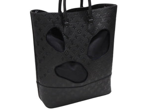 新品同様 LOUIS VUITTON ルイヴィトン コムデギャルソン 川久保玲 トートバッグ M58661 ウィズホールズMM モノグラムアンプラント ブラック 中古4b007722