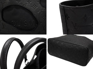 新品同様 LOUIS VUITTON ルイヴィトン コムデギャルソン 川久保玲 トートバッグ M58661 ウィズホールズMM モノグラムアンプラント ブラック 中古4b007722
