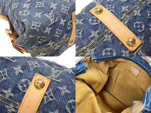 LOUIS VUITTON ルイヴィトン ネオカヴィMM ハンドバッグ M95349 2WAY モノグラム デニム ゴールド金具 美品 中古 4b007726