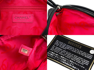 極美品 CHANEL シャネル ポーチ ハンドバッグ カンボンライン ココマーク 9番台 ブラック ブラック 中古 4b007727