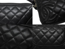 Load image into Gallery viewer, 極美品 CHANEL シャネル ポーチ ハンドバッグ カンボンライン ココマーク 9番台 ブラック ブラック 中古 4b007727