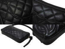 Load image into Gallery viewer, 極美品 CHANEL シャネル ポーチ ハンドバッグ カンボンライン ココマーク 9番台 ブラック ブラック 中古 4b007727