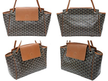 Load image into Gallery viewer, 極美品 GOYARD ゴヤール ルエットPM ショルダーバッグ 2WAYバッグ ブラック PVC レザー シルバー金具 中古 4b007729