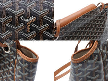 Load image into Gallery viewer, 極美品 GOYARD ゴヤール ルエットPM ショルダーバッグ 2WAYバッグ ブラック PVC レザー シルバー金具 中古 4b007729