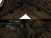Load image into Gallery viewer, 極美品 FENDI フェンディ マンマバケット ワンショルダーバッグ 2145264240 ズッカ柄 キャンバス レザー ブラウン シルバー金具 中古 4b007732