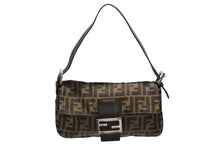 Load image into Gallery viewer, FENDI フェンディ マンマバケット ワンショルダーバッグ 3505 26424 008 ズッカ柄 キャンバス レザー ブラウン シルバー金具 美品 中古 4b007734