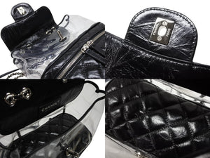 極美品 CHANEL シャネル チェーンショルダーバッグ A57826 25番台 ココマーク キルティング カーフスキン PVC ブラック シルバー金具 中古 4b007743