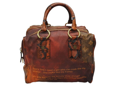 極美品 LOUIS VUITTON ルイヴィトン モノグラム ジョークス マンクレイジー ハンドバッグ M95737 ルージュ ゴールド金具 中古 4b007746