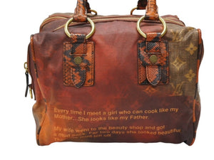極美品 LOUIS VUITTON ルイヴィトン モノグラム ジョークス マンクレイジー ハンドバッグ M95737 ルージュ ゴールド金具 中古 4b007746