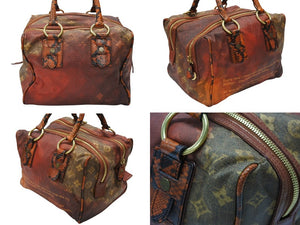 極美品 LOUIS VUITTON ルイヴィトン モノグラム ジョークス マンクレイジー ハンドバッグ M95737 ルージュ ゴールド金具 中古 4b007746