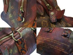 極美品 LOUIS VUITTON ルイヴィトン モノグラム ジョークス マンクレイジー ハンドバッグ M95737 ルージュ ゴールド金具 中古 4b007746