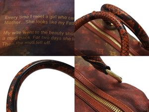 極美品 LOUIS VUITTON ルイヴィトン モノグラム ジョークス マンクレイジー ハンドバッグ M95737 ルージュ ゴールド金具 中古 4b007746