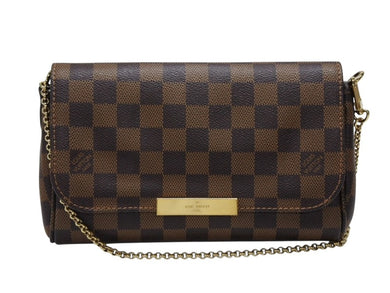 Excellent condition LOUIS VUITTON Favorite PM shoulder bag in Damier canvas, N41276, brown, pre-owned, item number 4b007747 