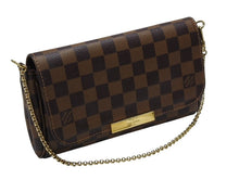 Load image into Gallery viewer, Excellent condition LOUIS VUITTON Favorite PM shoulder bag in Damier canvas, N41276, brown, pre-owned, item number 4b007747 