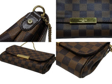 Load image into Gallery viewer, Excellent condition LOUIS VUITTON Favorite PM shoulder bag in Damier canvas, N41276, brown, pre-owned, item number 4b007747 