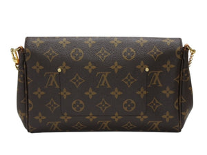 極美品 LOUIS VUITTON ルイヴィトン モノグラム フェイボリットMM ショルダーバッグ M40718 ブラウン ゴールド金具 中古 4b007748