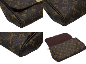極美品 LOUIS VUITTON ルイヴィトン モノグラム フェイボリットMM ショルダーバッグ M40718 ブラウン ゴールド金具 中古 4b007748