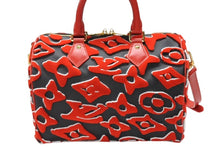Load image into Gallery viewer, 新品同様 LOUIS VUITTON × UF ルイヴィトン × ウルス フィッシャー スピーディバンドリエール25 ハンドバッグ M45552 レッド 中古 4b007749