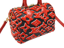 Load image into Gallery viewer, 新品同様 LOUIS VUITTON × UF ルイヴィトン × ウルス フィッシャー スピーディバンドリエール25 ハンドバッグ M45552 レッド 中古 4b007749