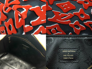 新品同様 LOUIS VUITTON × UF ルイヴィトン × ウルス フィッシャー スピーディバンドリエール25 ハンドバッグ M45552 レッド 中古 4b007749