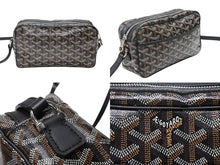 Load image into Gallery viewer, 極美品 GOYARD ゴヤール カップヴェールPMバッグ ショルダーバッグ CAPVE2PMLTY01CL01P ブラック PVC レザー シルバー金具 中古 4b007752