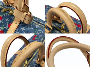 同じく同様 ルイヴィトン ルイヴィトン LV×TM キーポルバンドリエール 45 チェリーデニムモノグラム 村上隆 M13875 中古 4b007753 