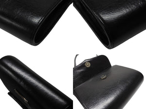 極美品 CHROME HEARTS クロムハーツ ドッグアダムス BSフレア 2WAYバッグ ダガージップ レザー シルバ−925 ブラック 中古 4b007756 